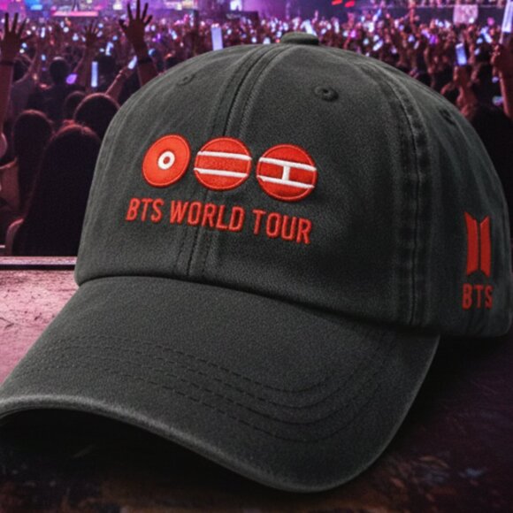 Bangtan 2026 World Tour Embroidered Bangtan Snapback Cap Embroidered Hat